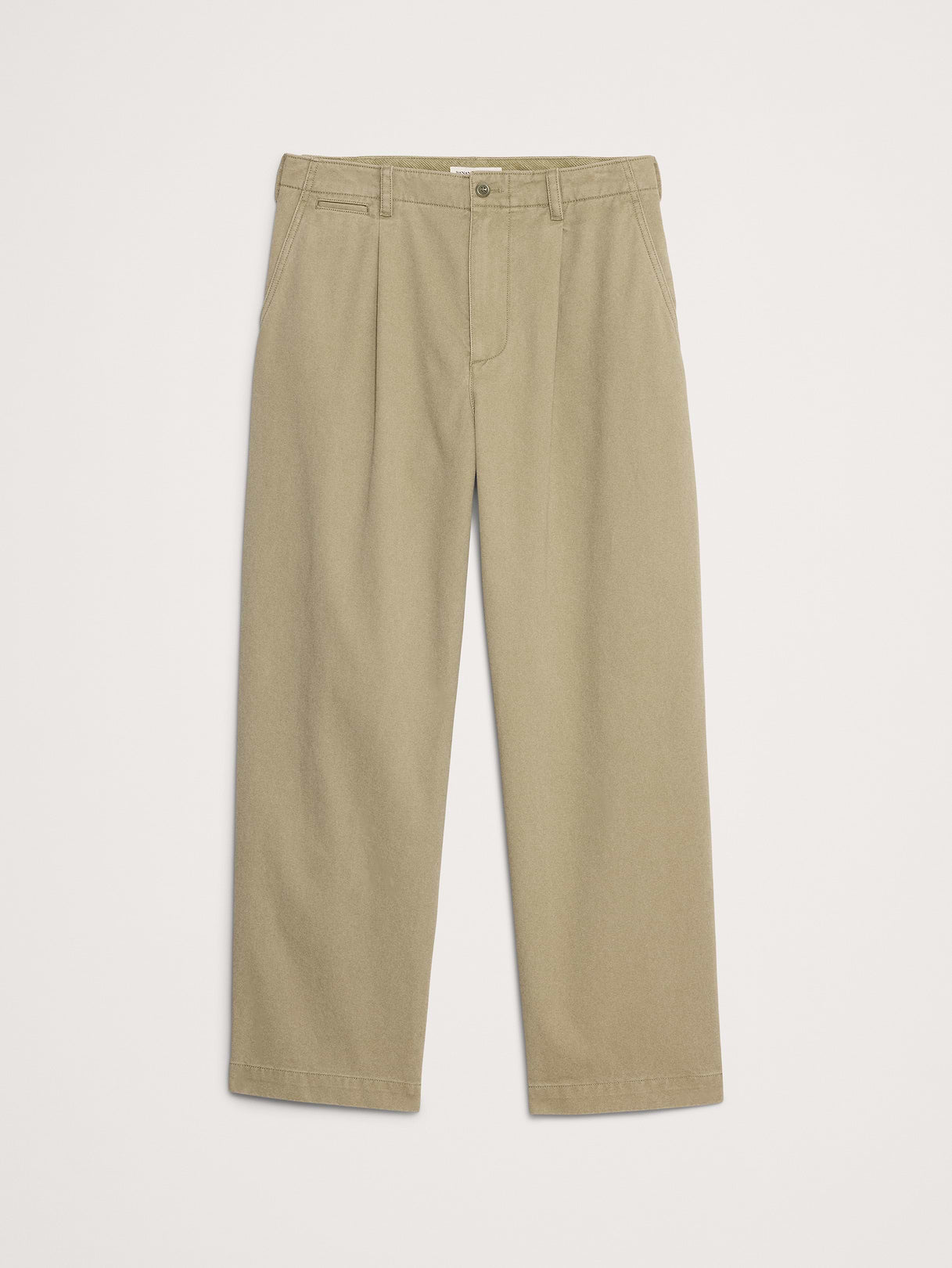 Loose Pleated Chino - Morning Sage Green