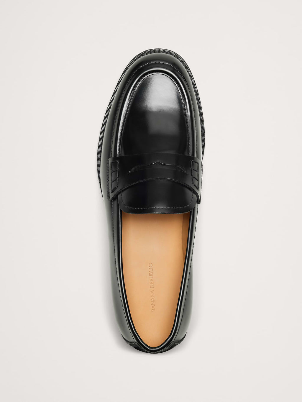 Leather Penny Loafer - Black