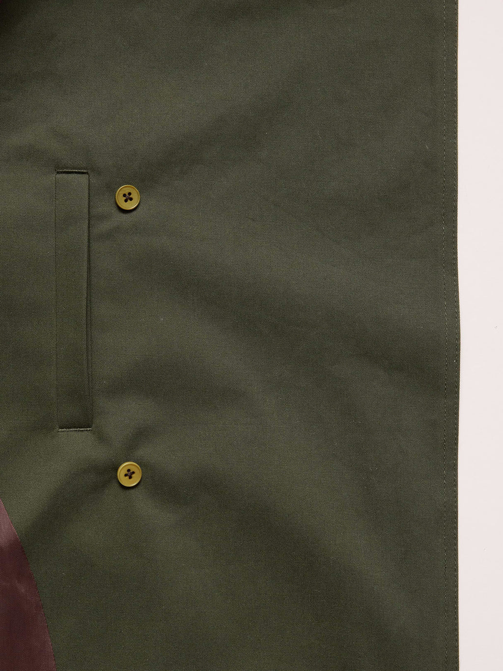 Classic Cotton Trench Coat - Dark Trees Green