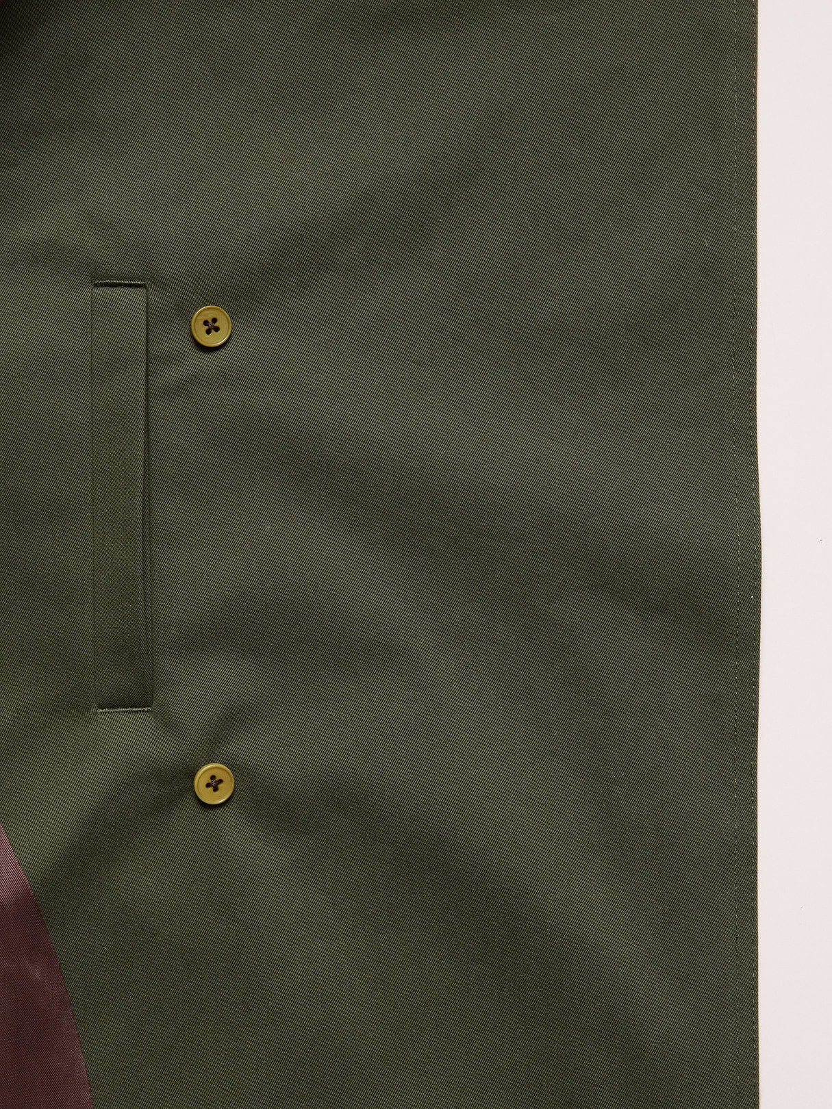 Classic Cotton Trench Coat - Dark Trees Green