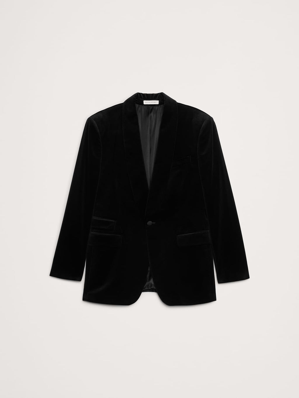 Velvet Tuxedo Jacket - Black