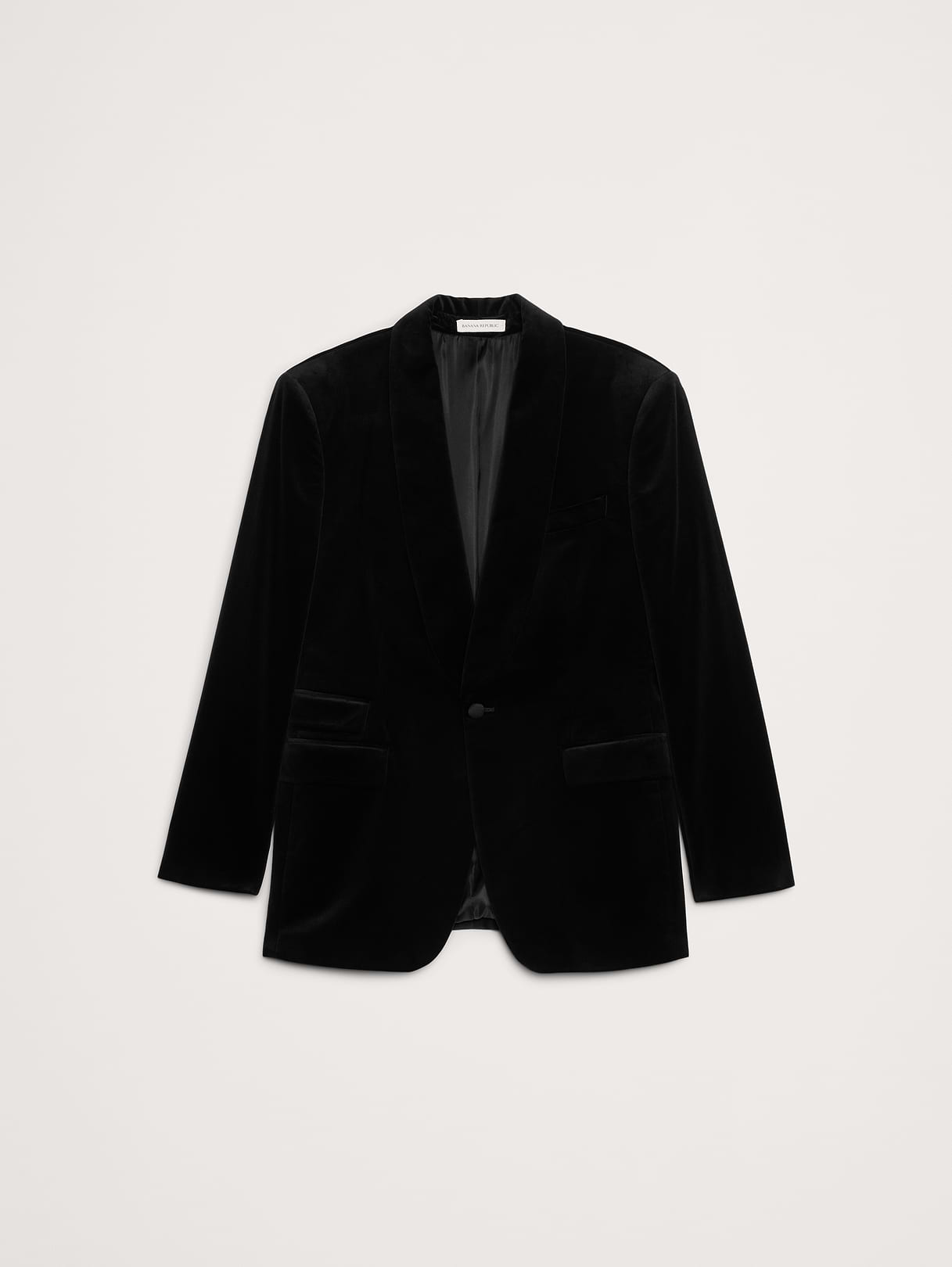Velvet Tuxedo Jacket - Black