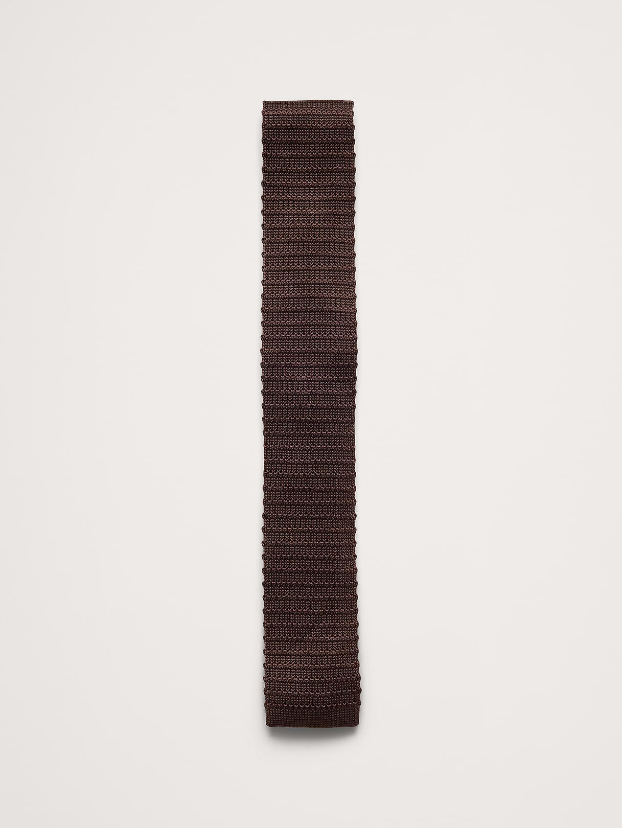 Silk Knit Tie - Dark Brown