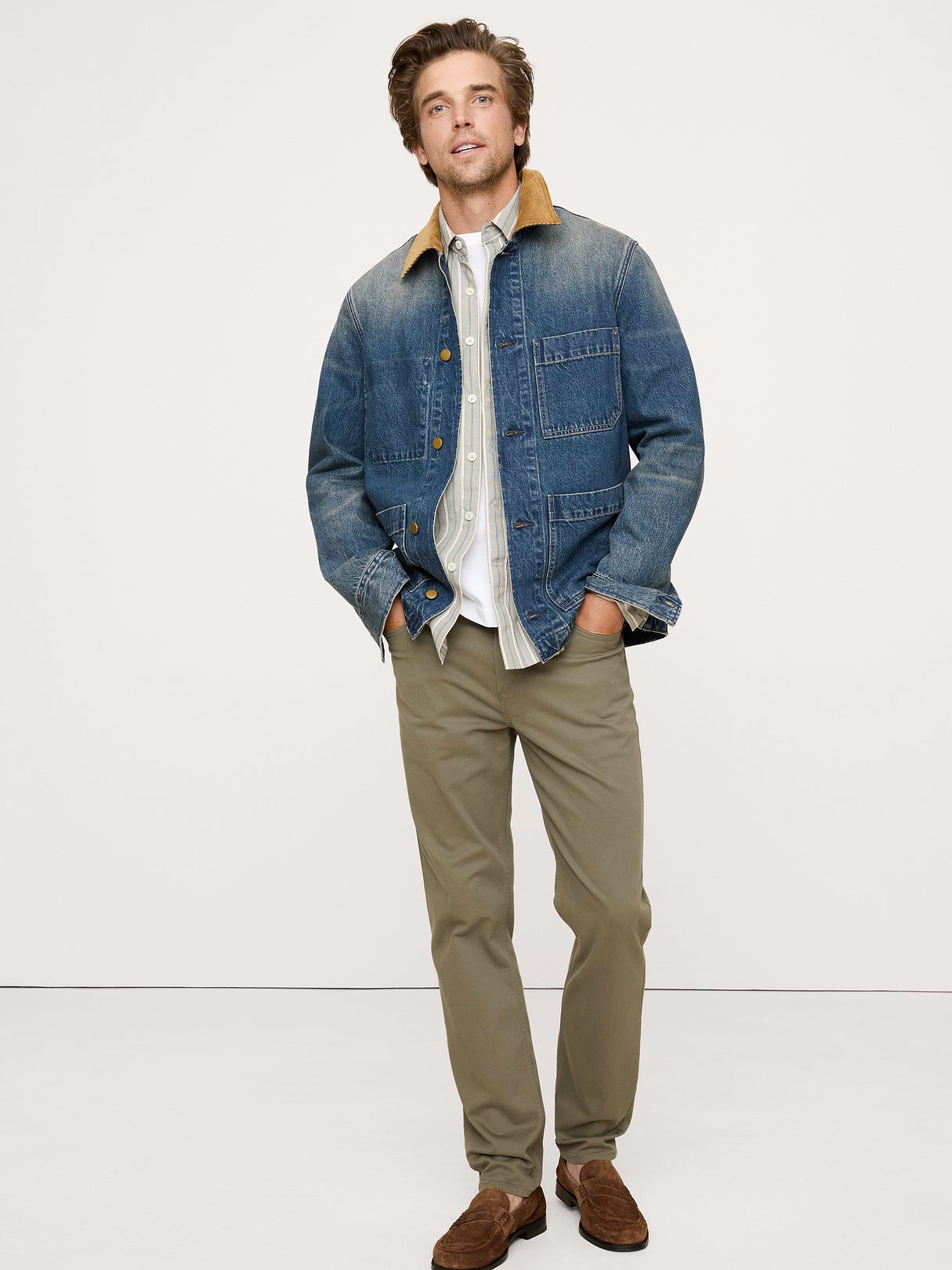 Slim Traveler Pant - Green Olive