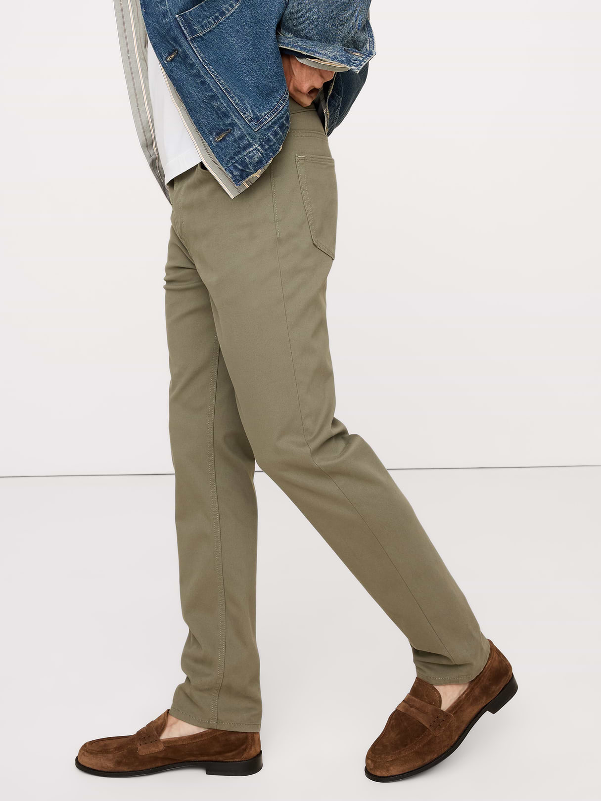 Slim Traveler Pant - Green Olive