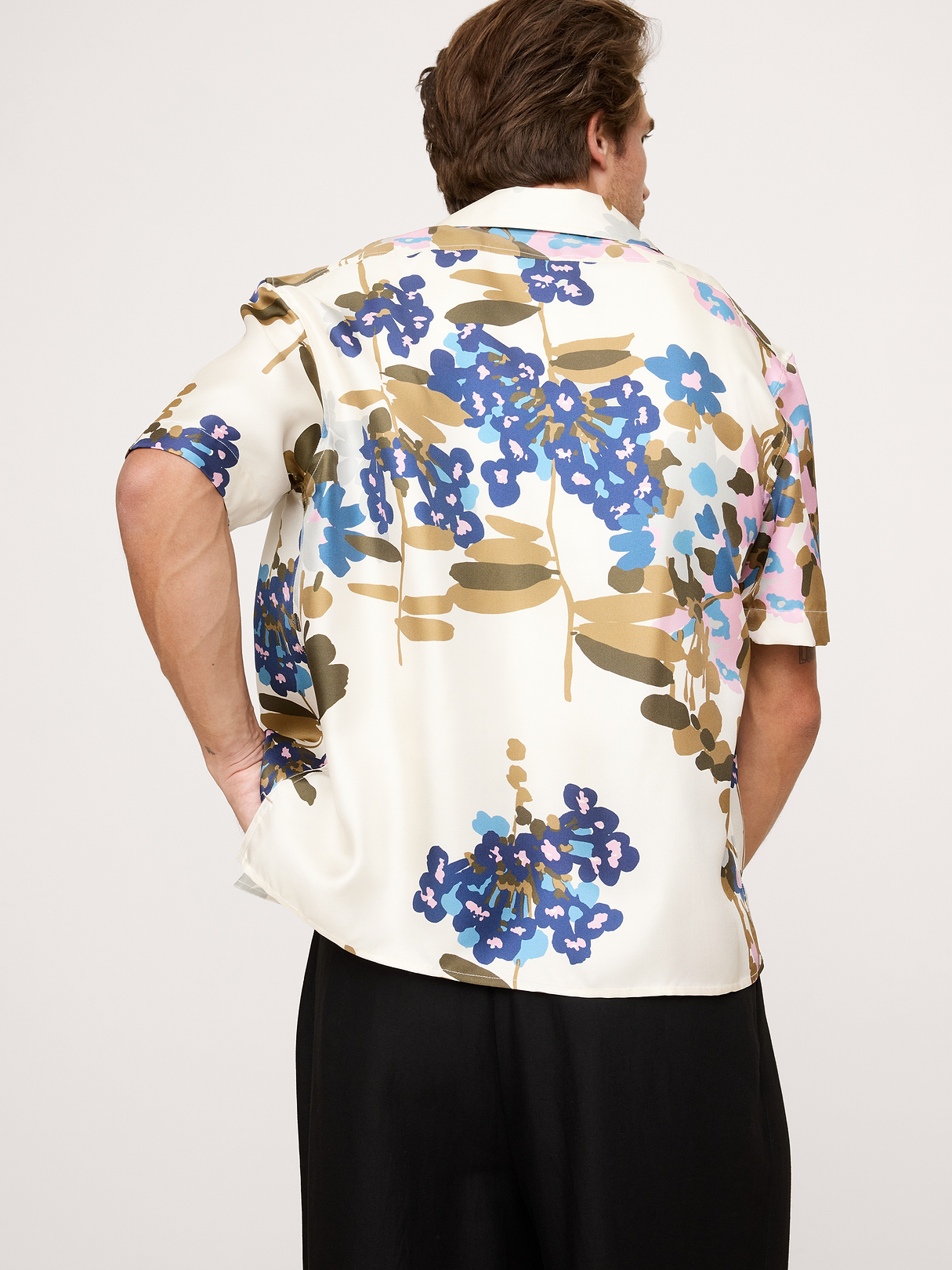 Standard-Fit Silk Resort Shirt - Multi Floral