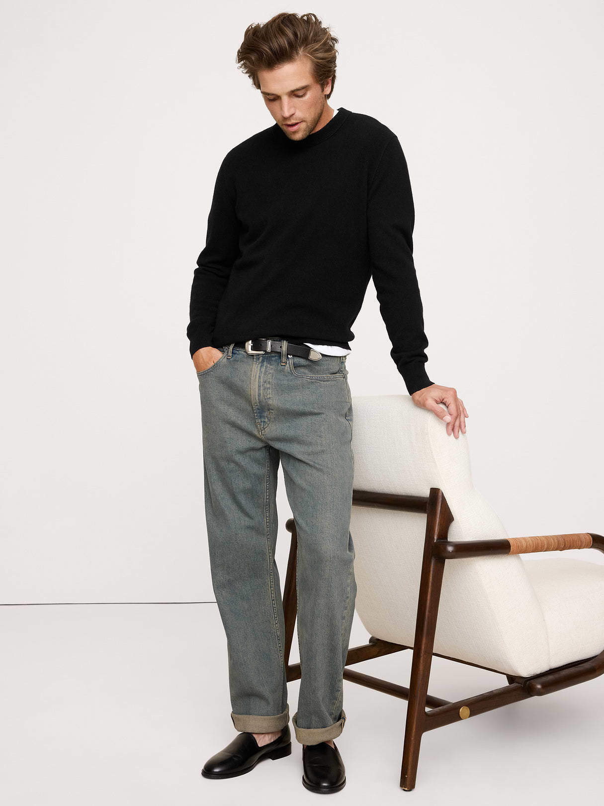 Cashmere Crew-Neck Sweater - Black