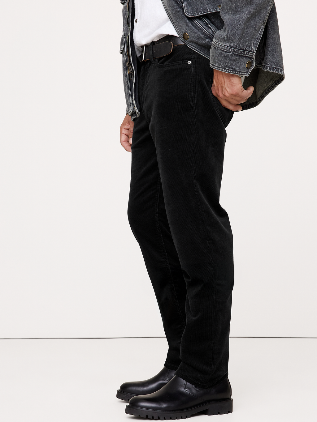 Straight Stretch-Corduroy Traveler Pant - Slate Gray