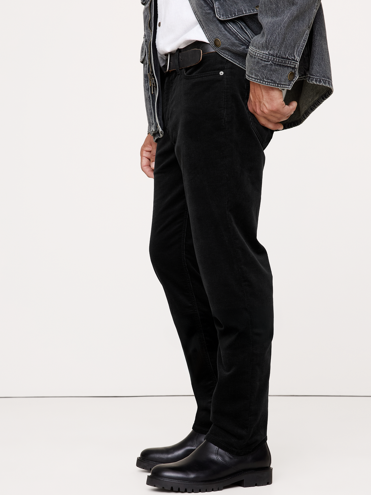 Straight Stretch-Corduroy Traveler Pant - Slate Gray