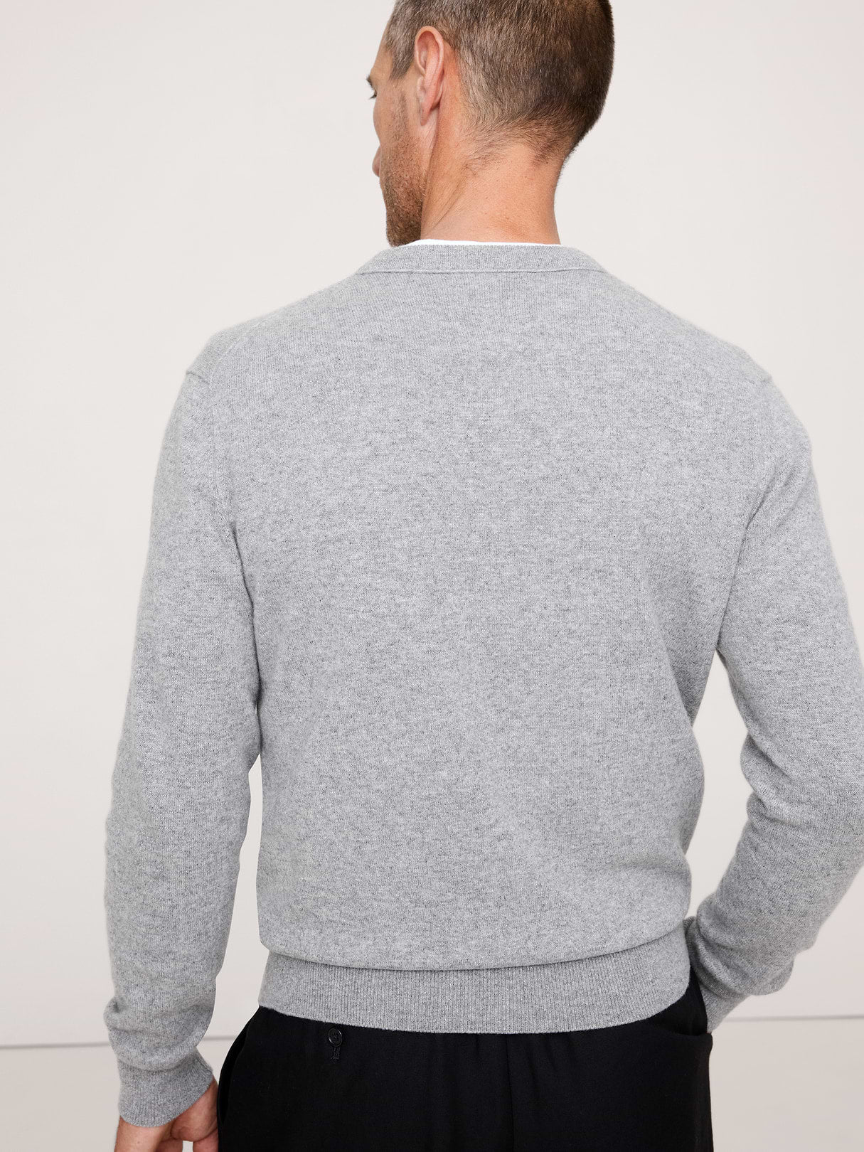 Cashmere Crew-Neck Sweater - Heather Gray