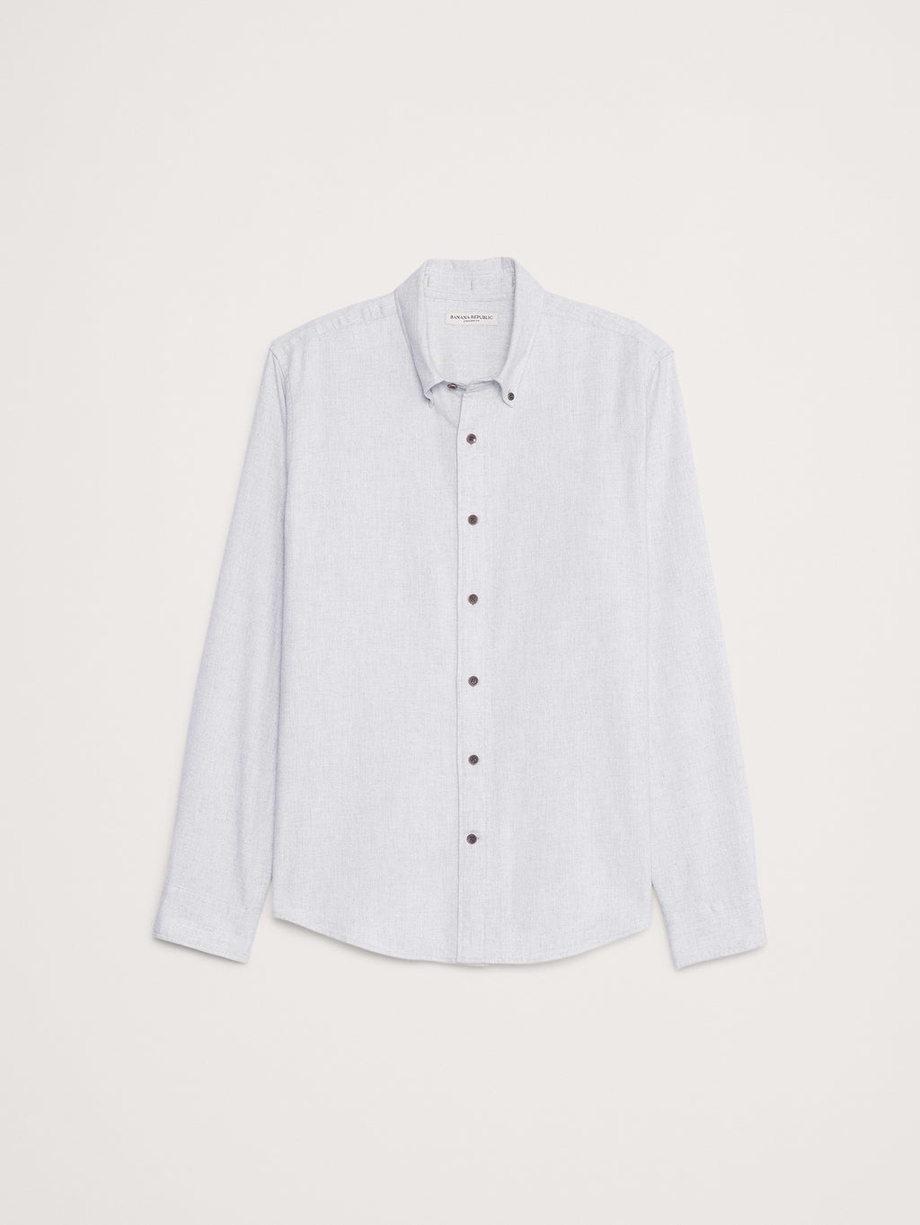 Standard-Fit Lightweight Flannel Shirt - Light Gray