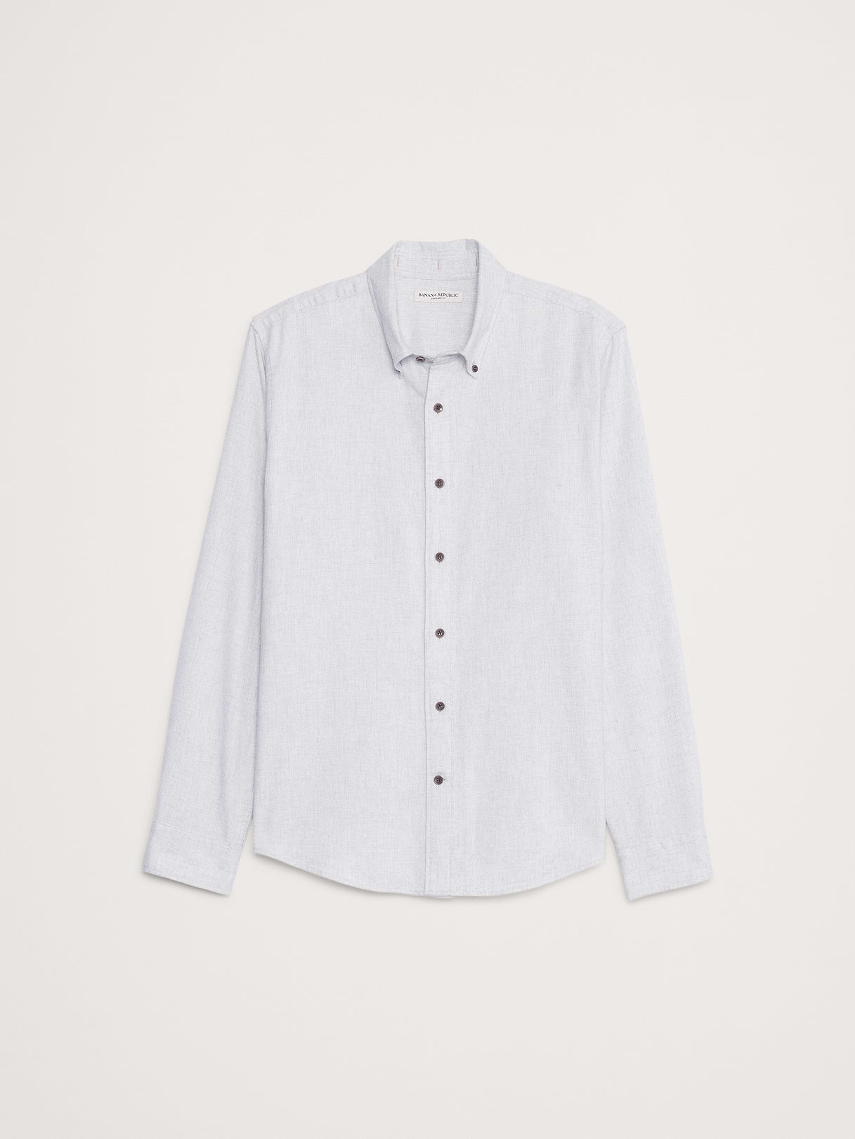 Standard-Fit Lightweight Flannel Shirt - Light Gray