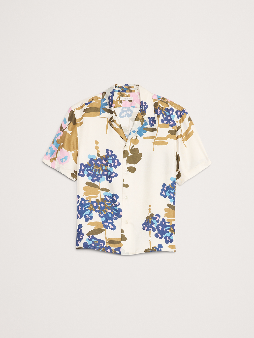 Standard-Fit Silk Resort Shirt - Multi Floral
