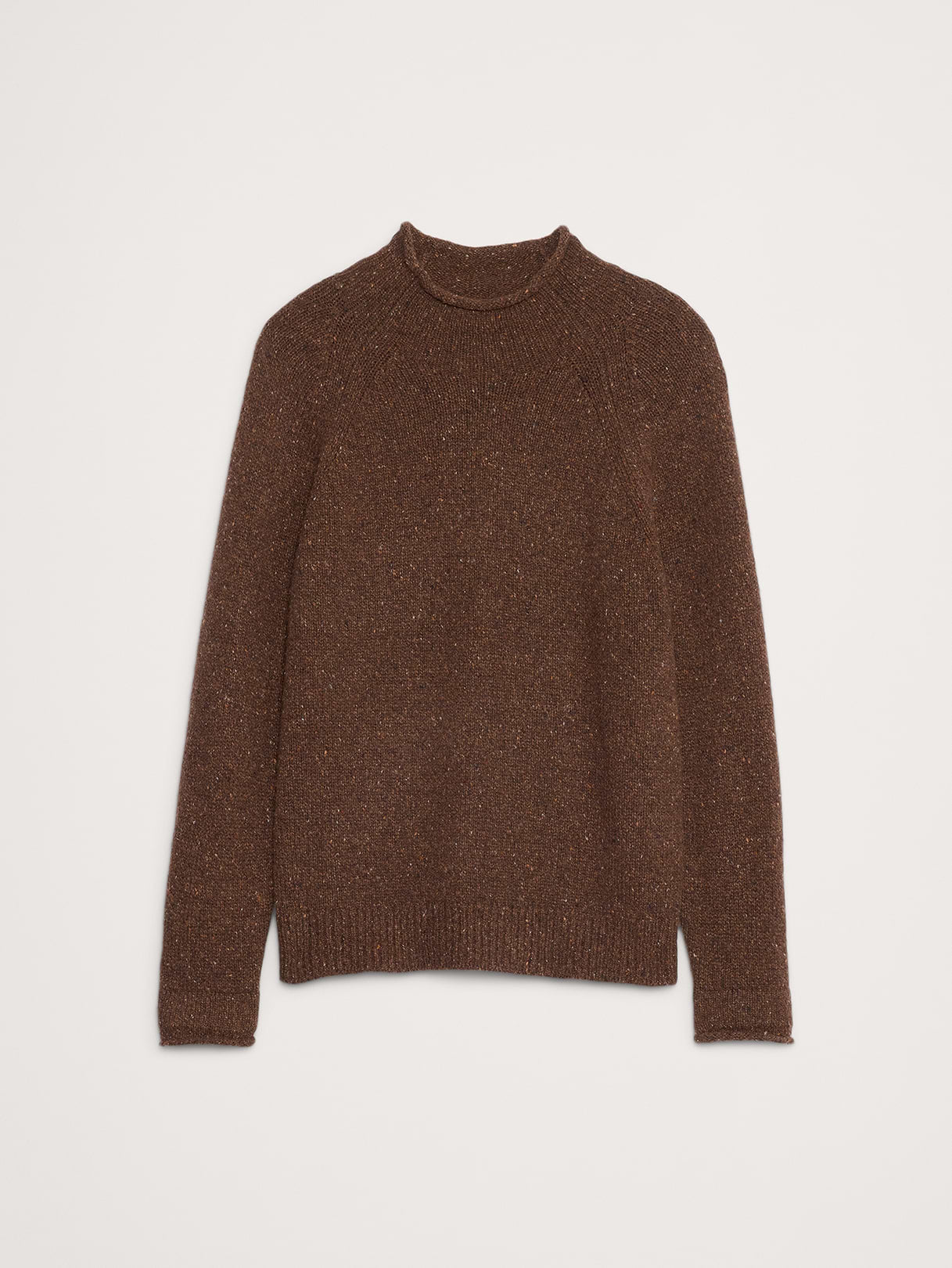 Donegal Roll-Neck Sweater - Chocolate Brown
