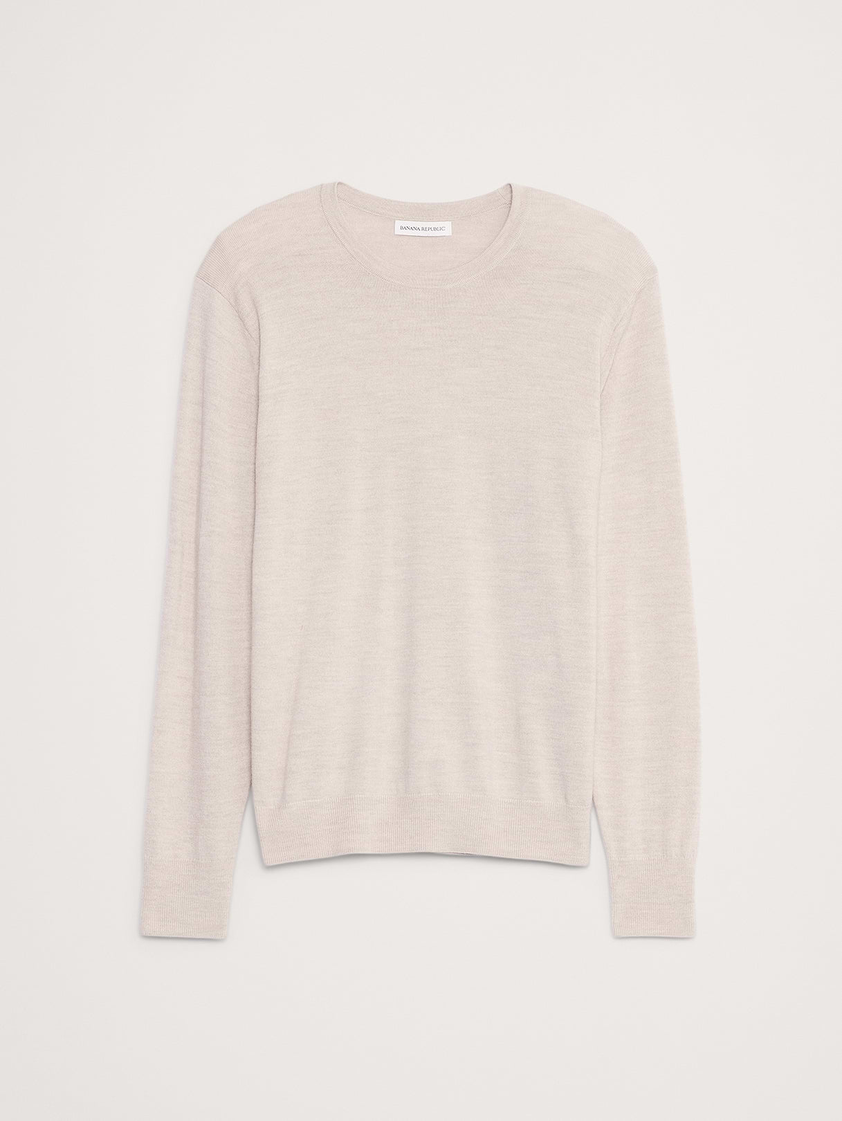 Merino Crew-Neck Sweater - Heather Oatmeal