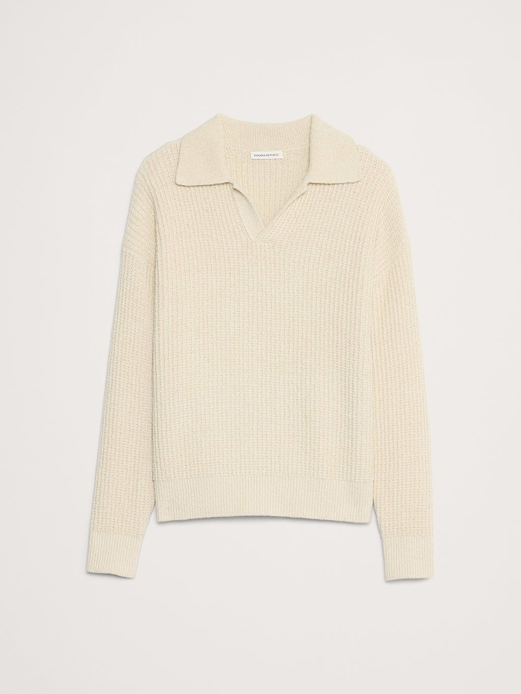 Chunky Cotton-Blend Sweater Polo - Cream White