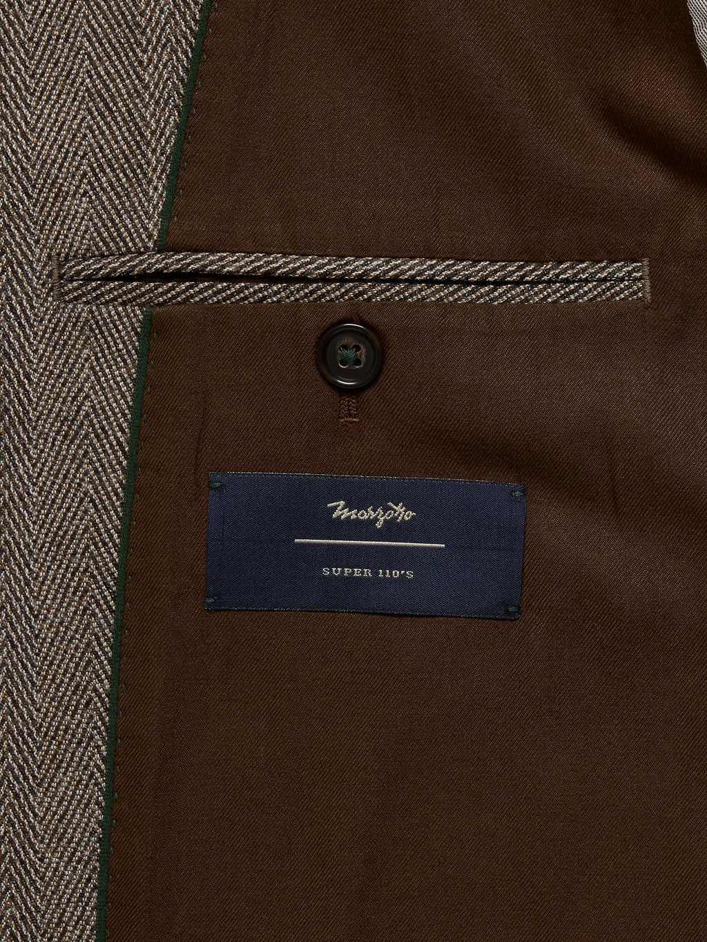 Relaxed Italian Herringbone Suit Jacket - Vintage Taupe