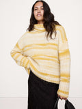 Italian Alpaca-Blend Funnel-Neck Sweater - Yellow Glow