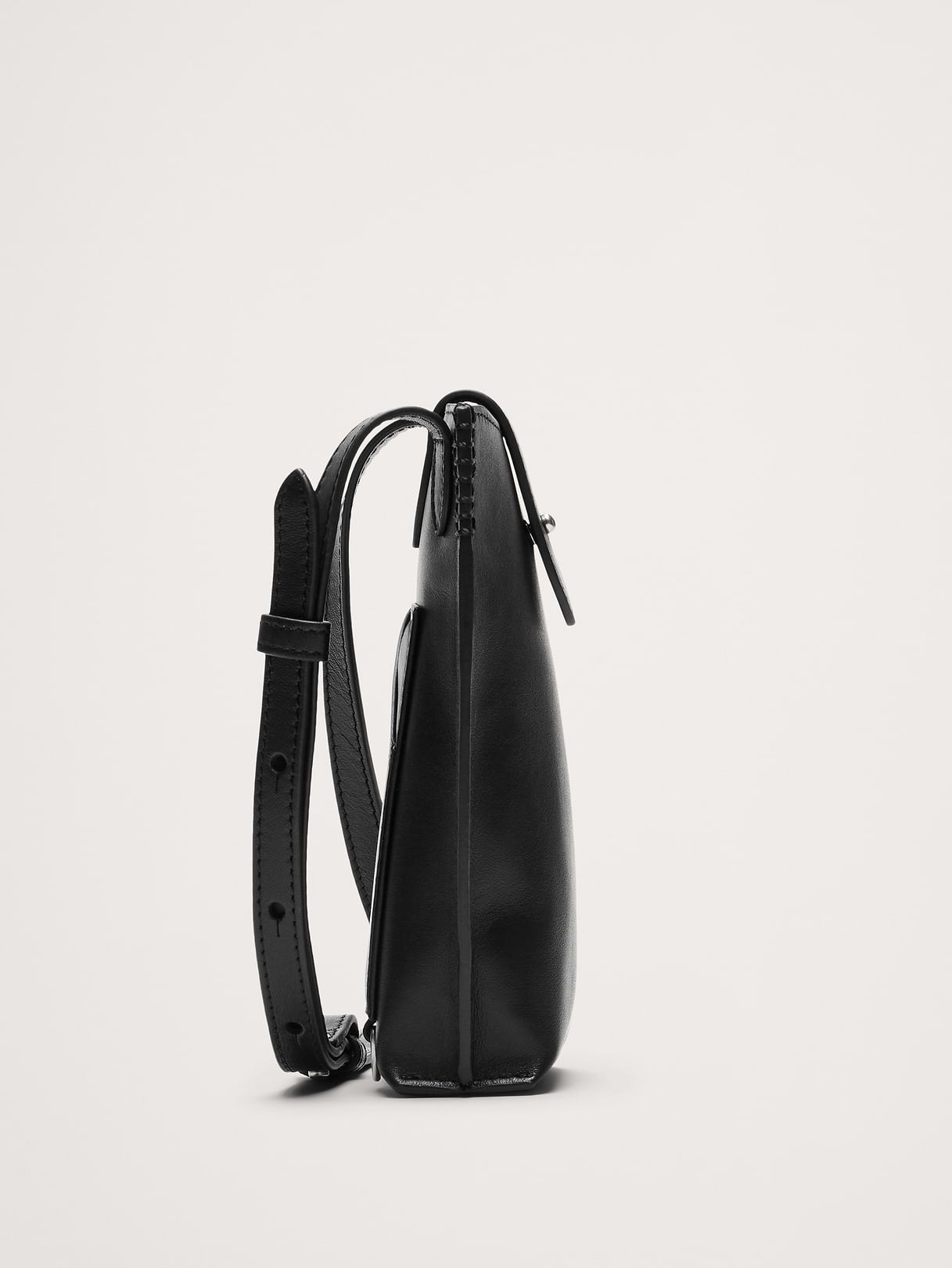 Crossbody Pouch - Black Leather