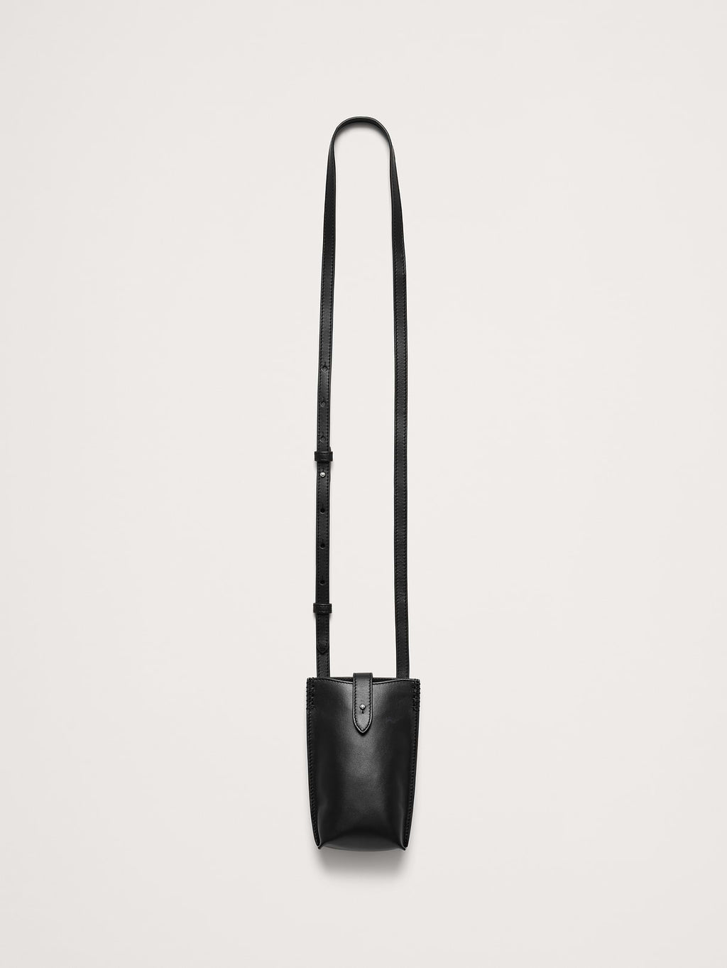 Crossbody Pouch - Black Leather