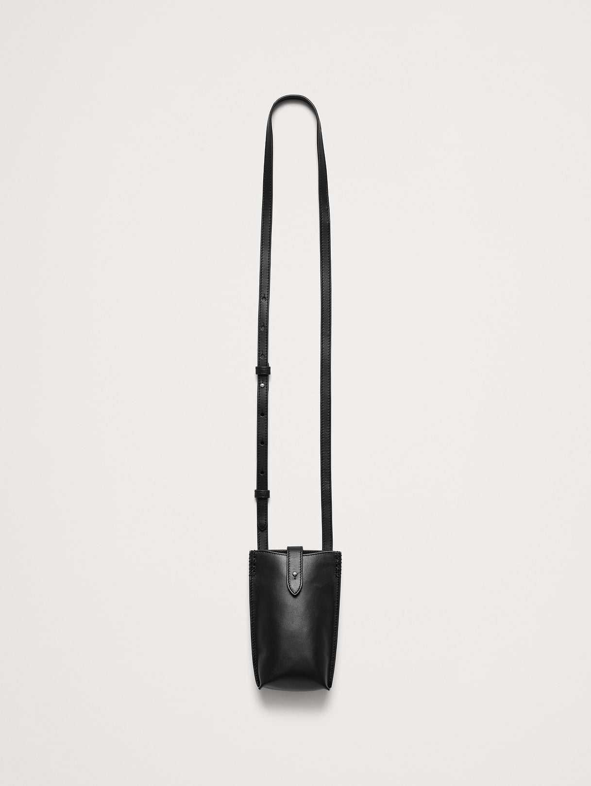 Crossbody Pouch - Black Leather