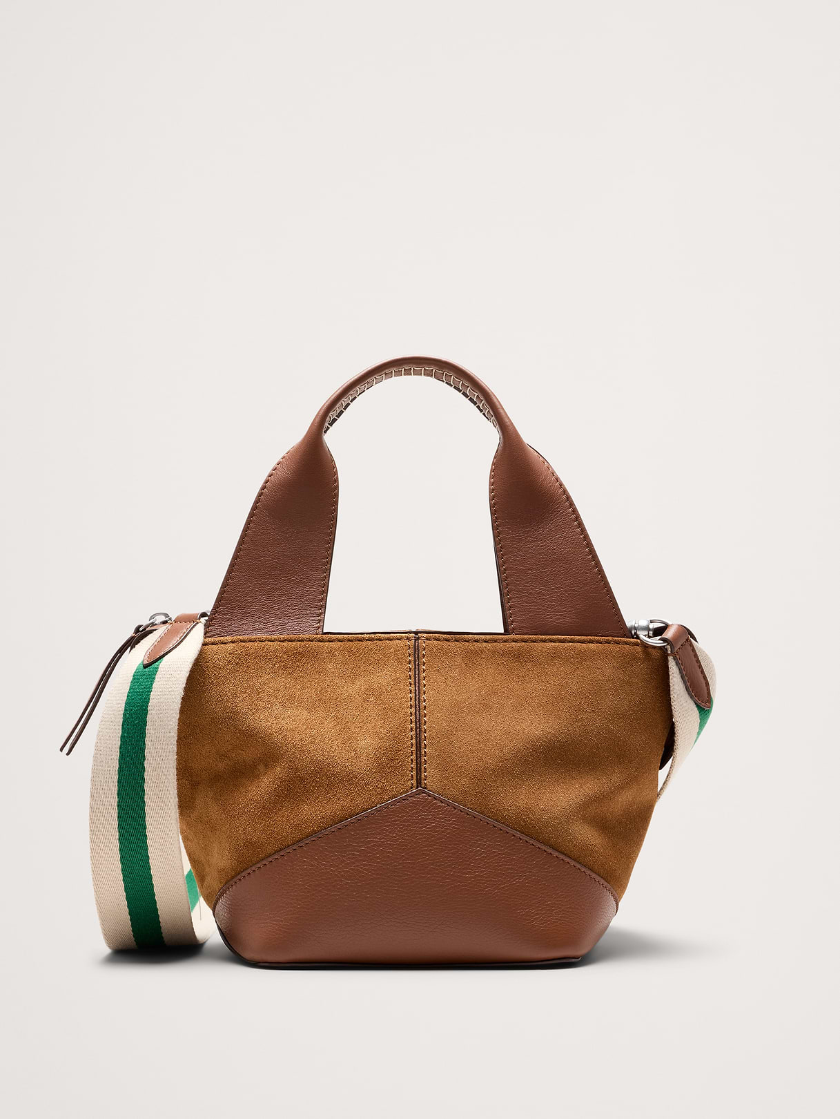 Mini Zip Tote - Saddle Brown Suede