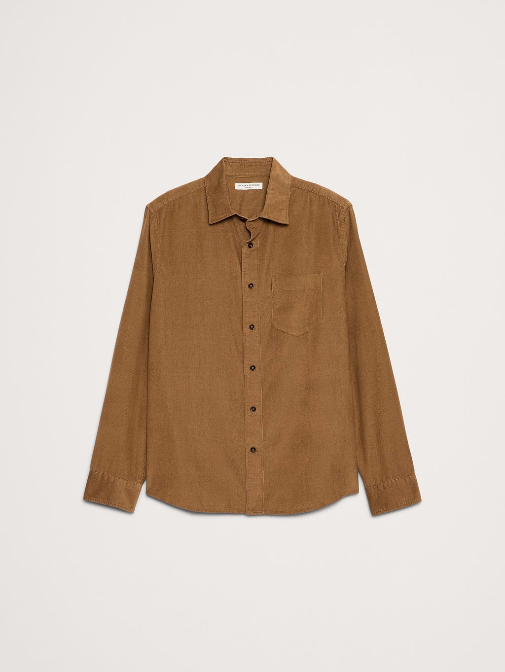 Standard-Fit Lightweight Corduroy Shirt - Khaki Beige