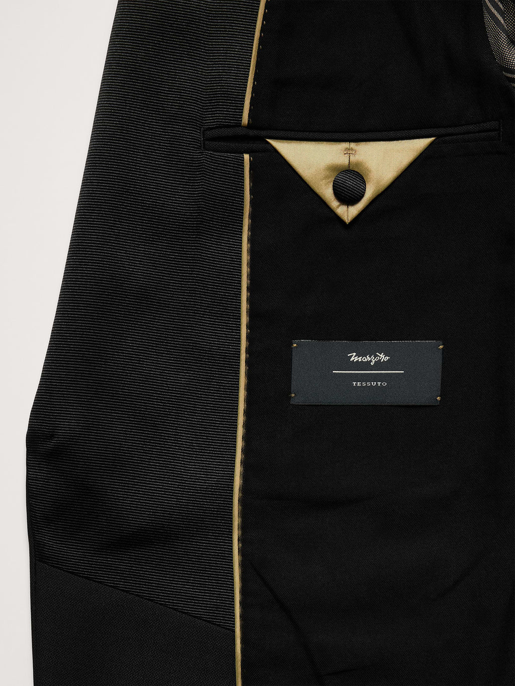 Slim Italian Barathea Tuxedo Jacket - Black