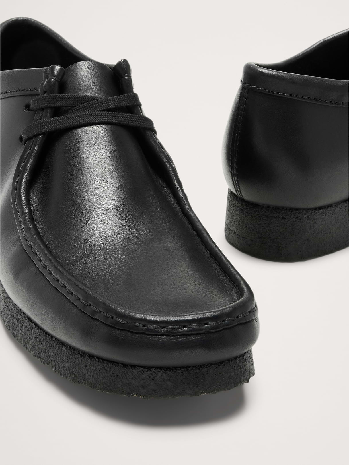 Suede Wallabee Shoe by Clark's Originals - Black Leather