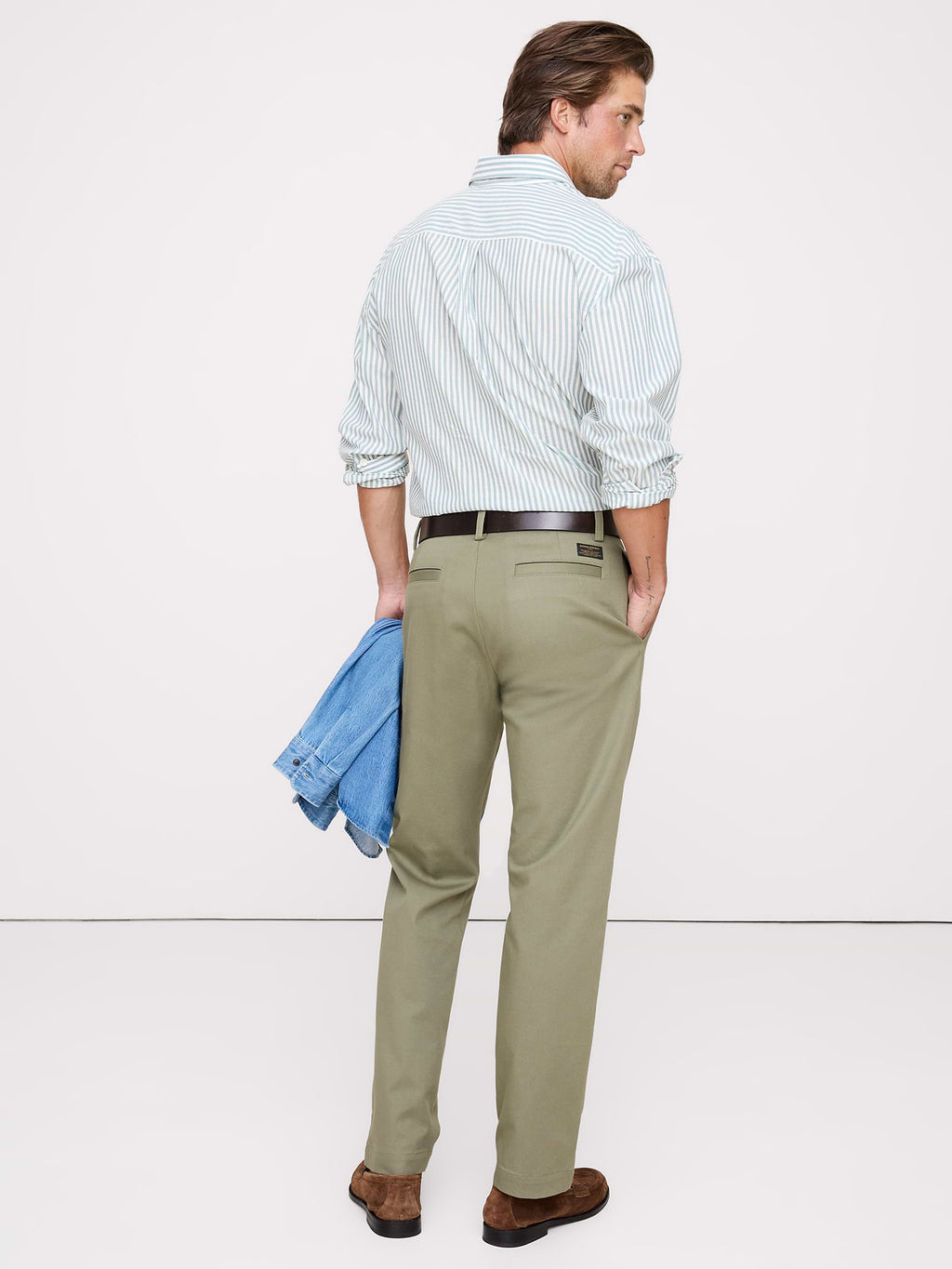 Straight Italian-Stretch Chino - Light Olive Green