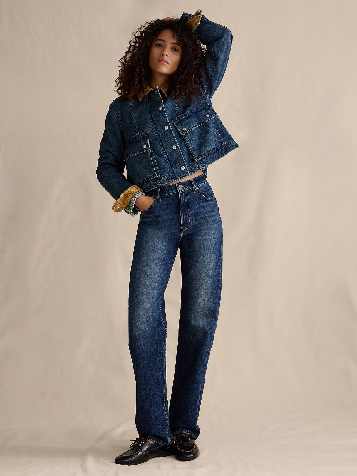 High-Rise 90S Straight Jean - Medium Wash