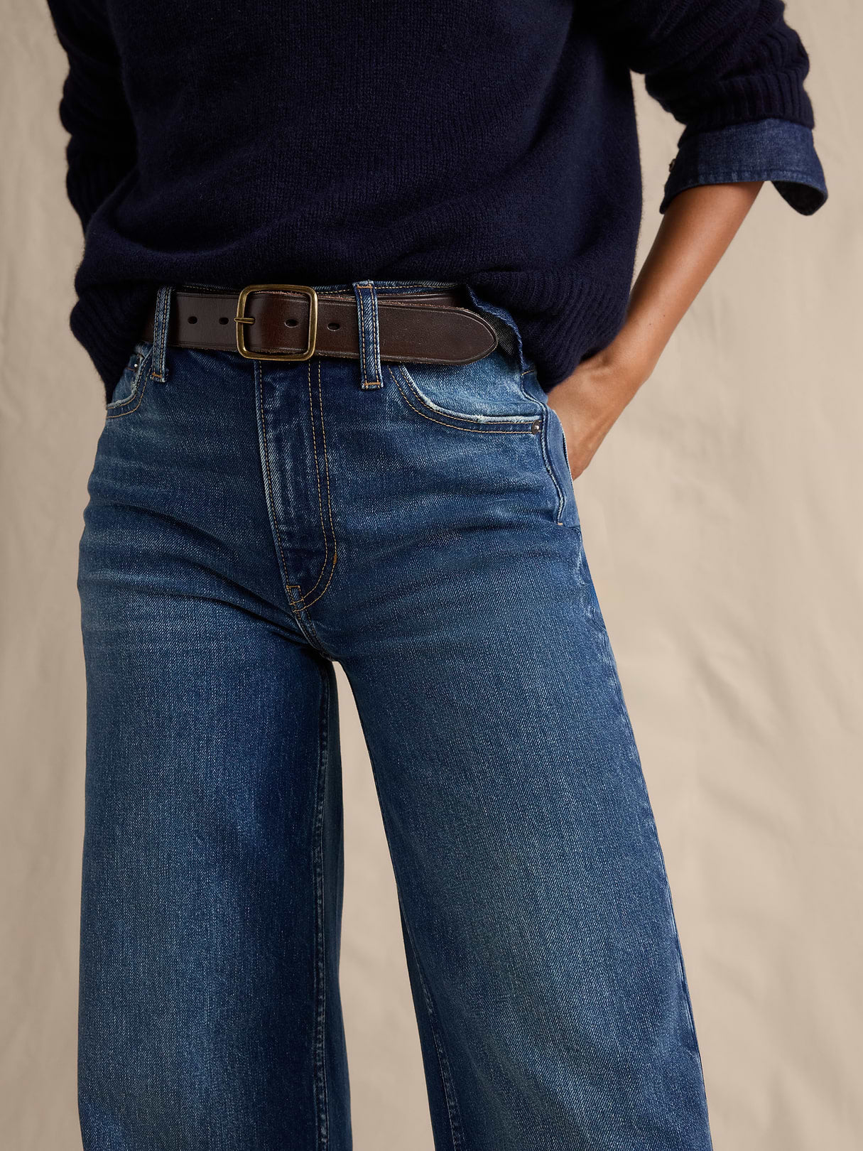 The Icon Classic Wide-Leg Jean - Medium Wash