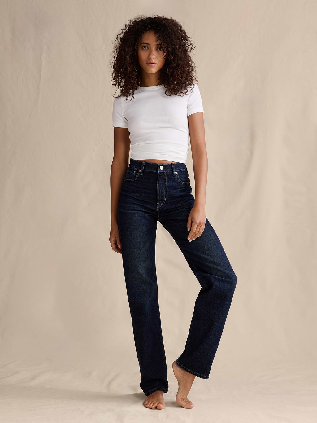 High-Rise 90S Straight Jean - Dark Wash