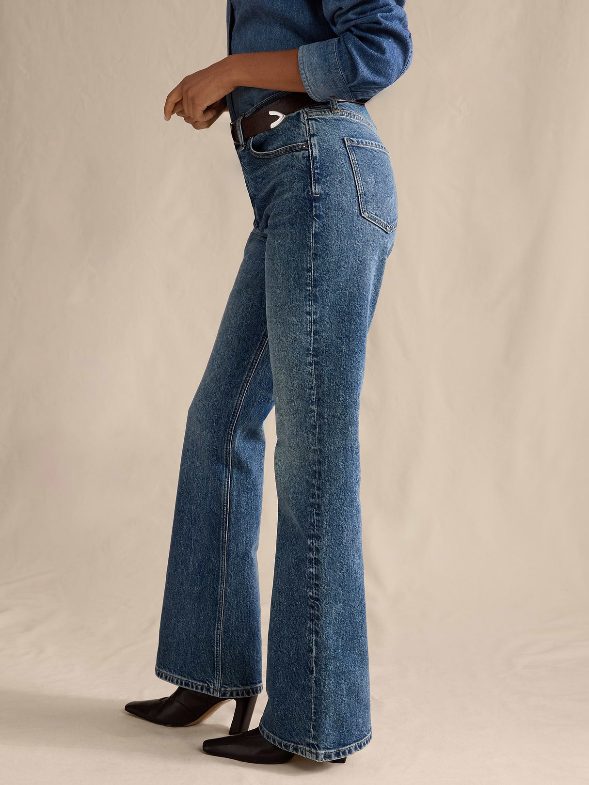 High-Rise Bootcut Jean - Medium Wash