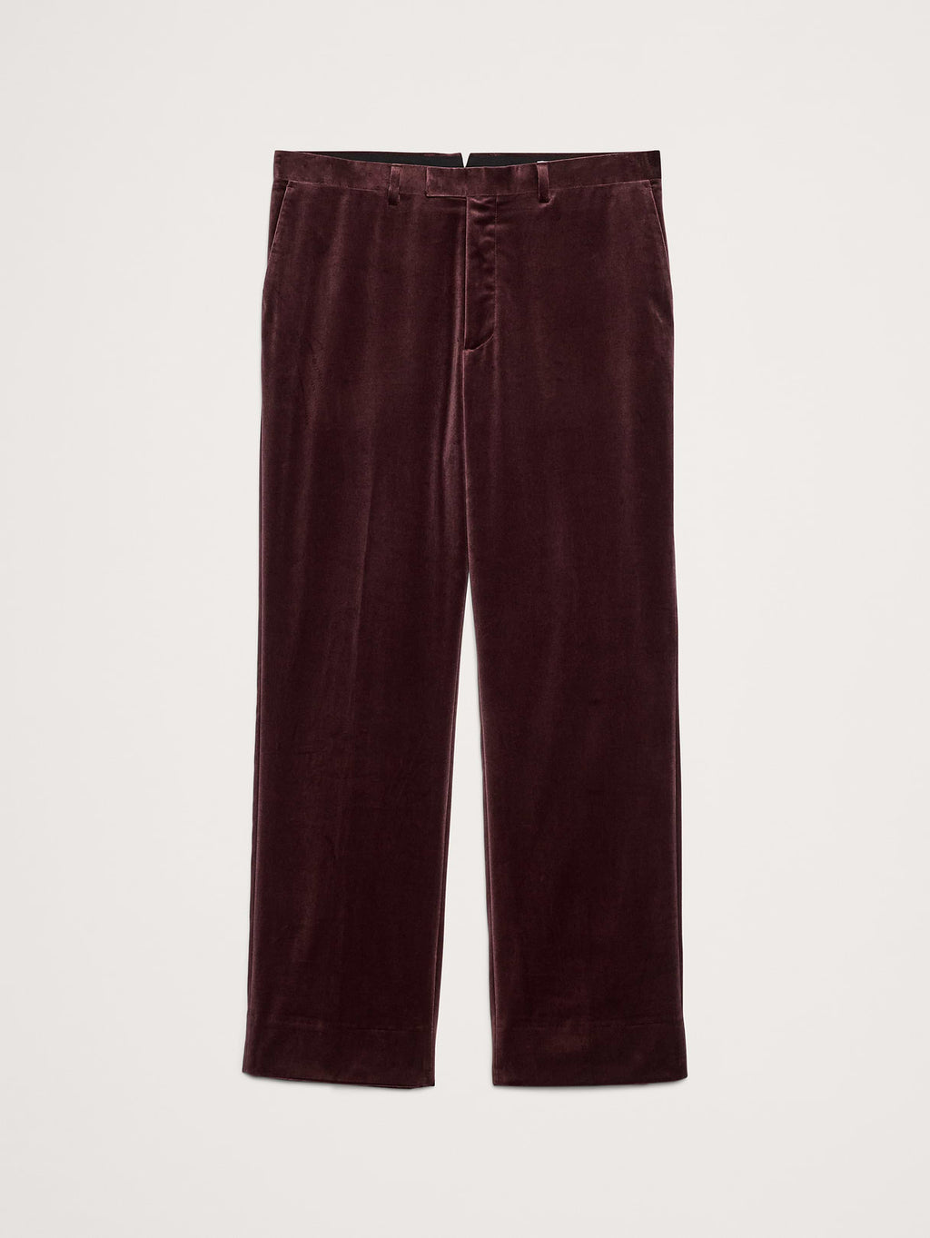 Straight Velvet Pant - Ruby Plum Purple