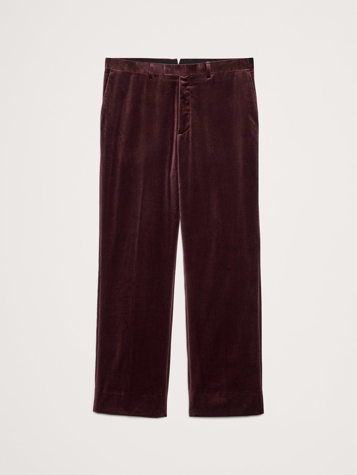 Straight Velvet Pant - Ruby Plum Purple