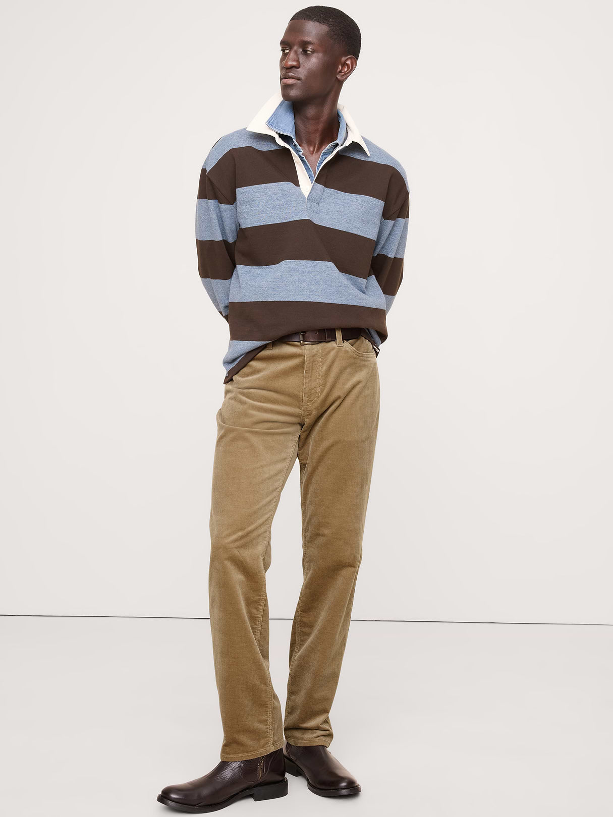 Straight Stretch-Corduroy Traveler Pant - Sand Beige