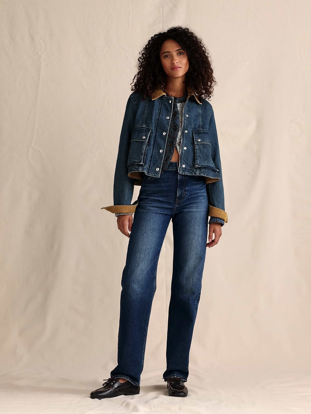 High-Rise 90S Straight Jean - Medium Wash