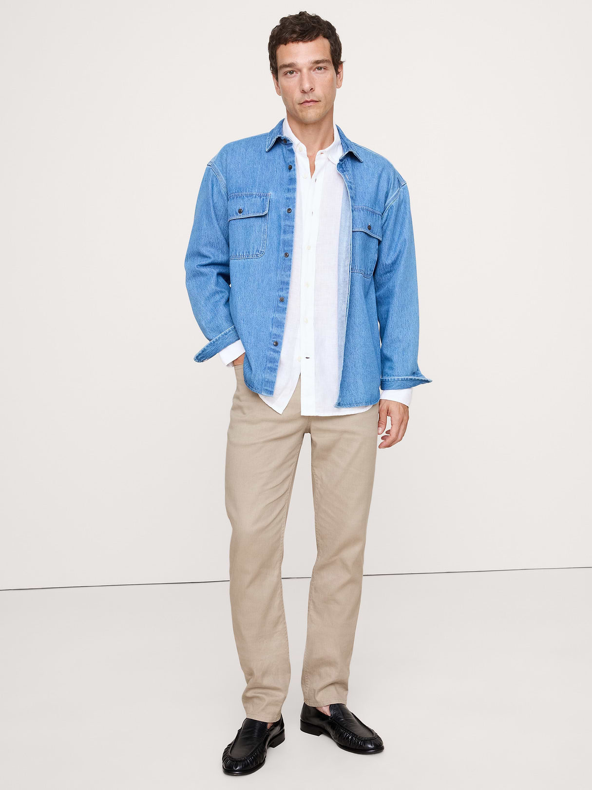 Slim Linen-Cotton Traveler Pant - Khaki Beige