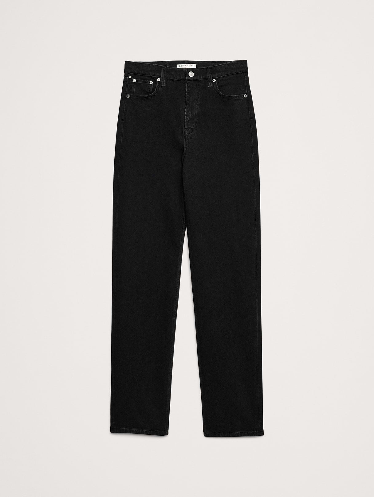 High-Rise 90S Straight Jean - Black Rinse Wash