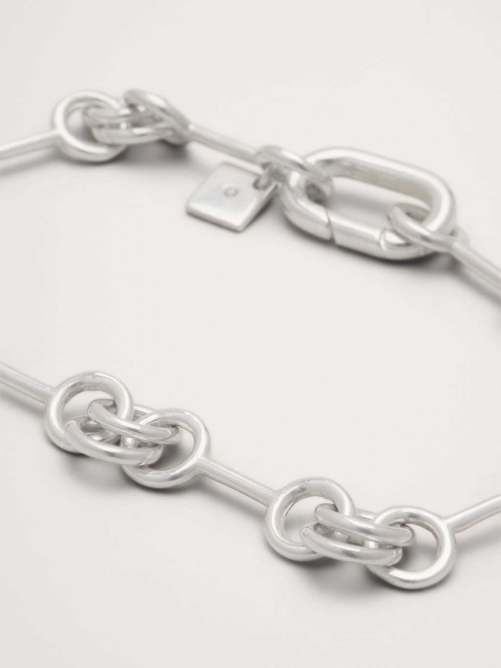 Double Ring Chain Bracelet - Silver