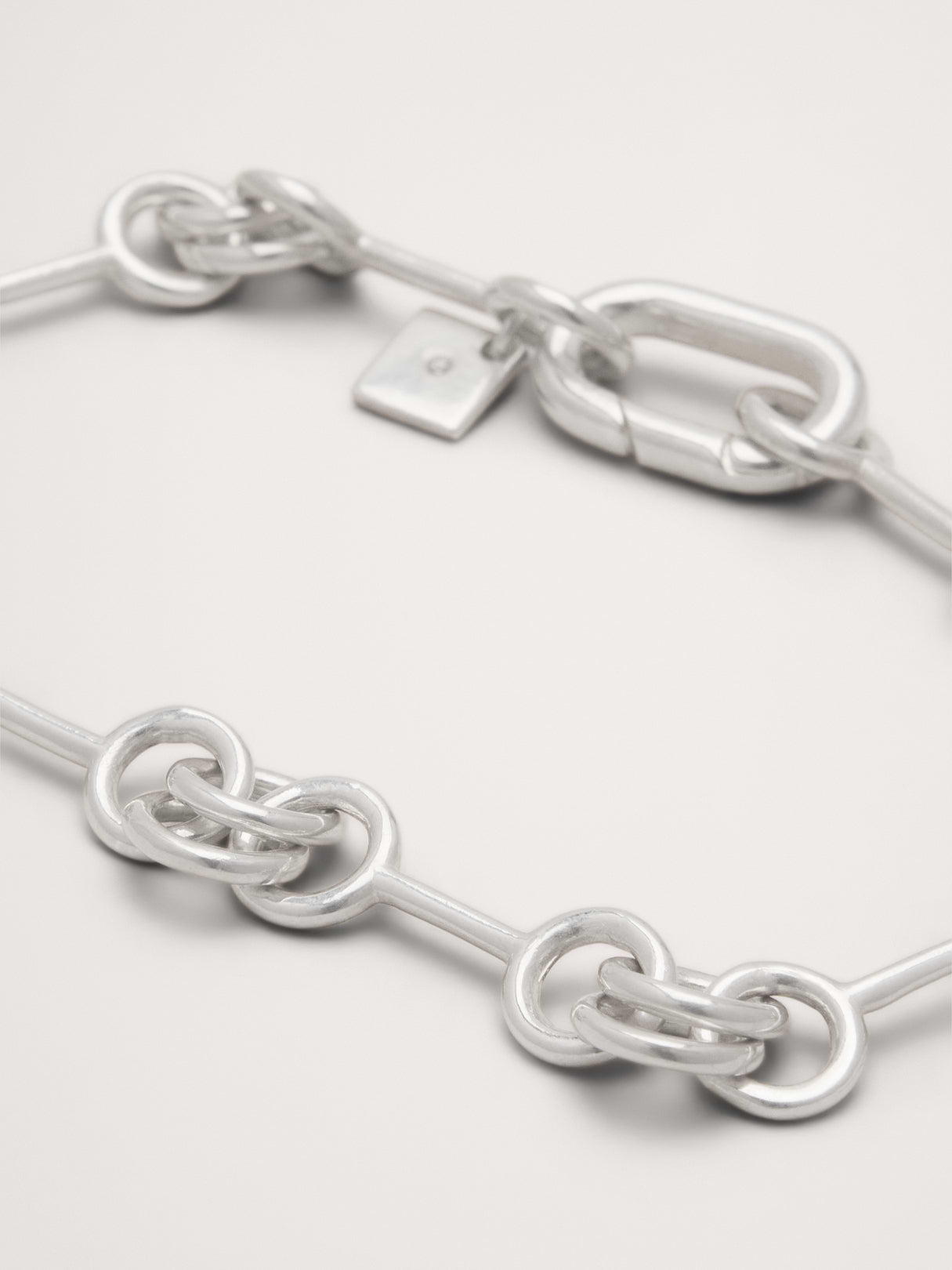 Double Ring Chain Bracelet - Silver