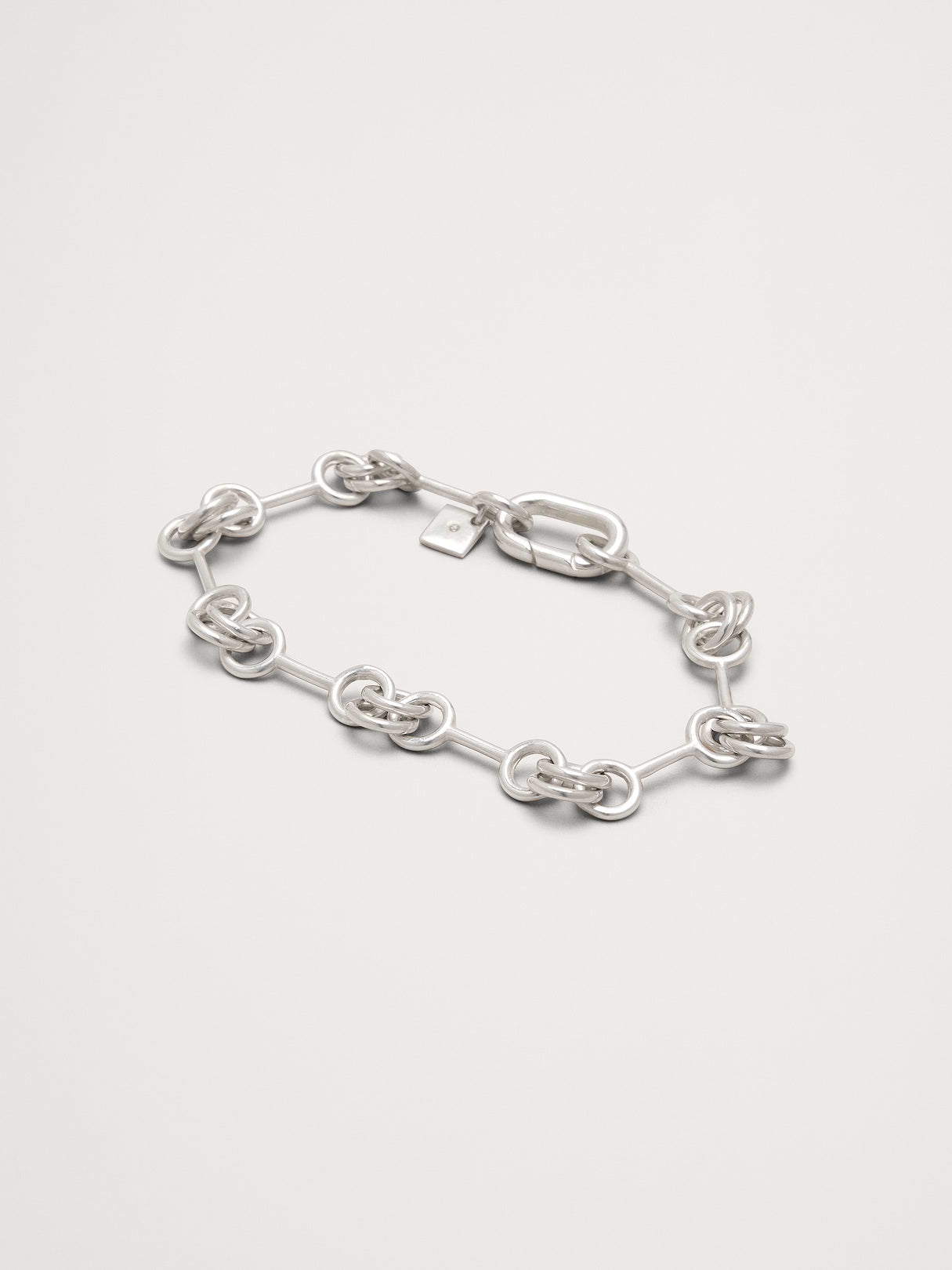 Double Ring Chain Bracelet - Silver
