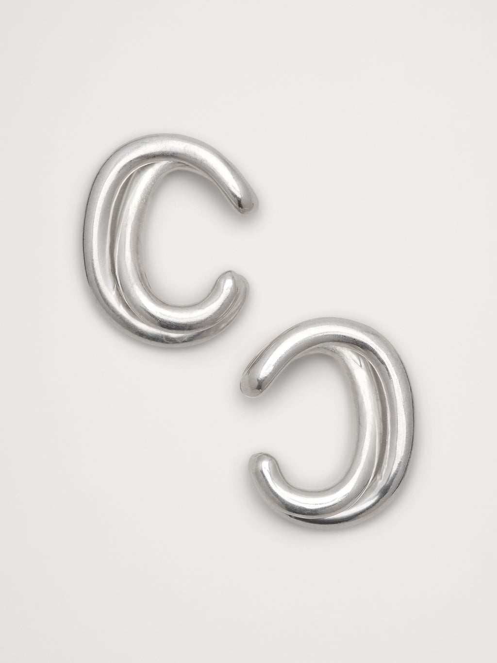 Knotted Ear Cuff Without Post - Silver
