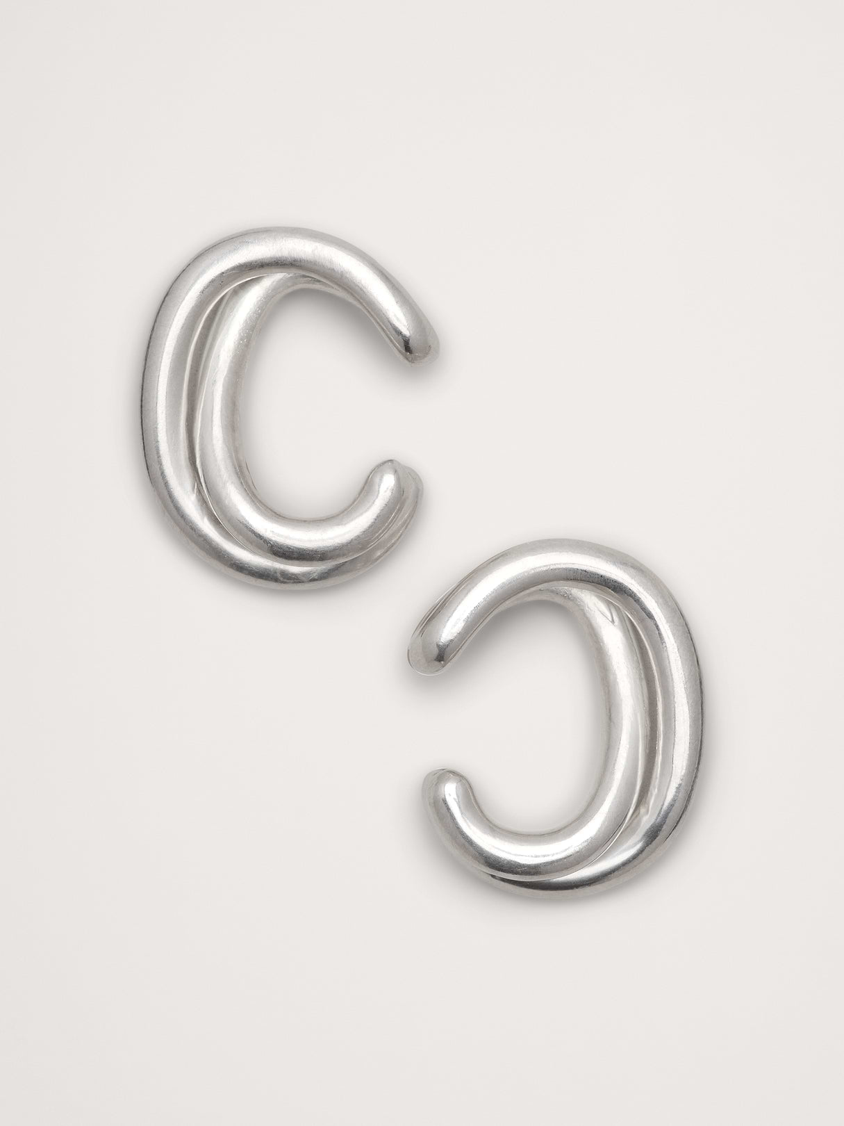Knotted Ear Cuff Without Post - Silver