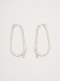 Large Knotted Hoop Earrings - Silver