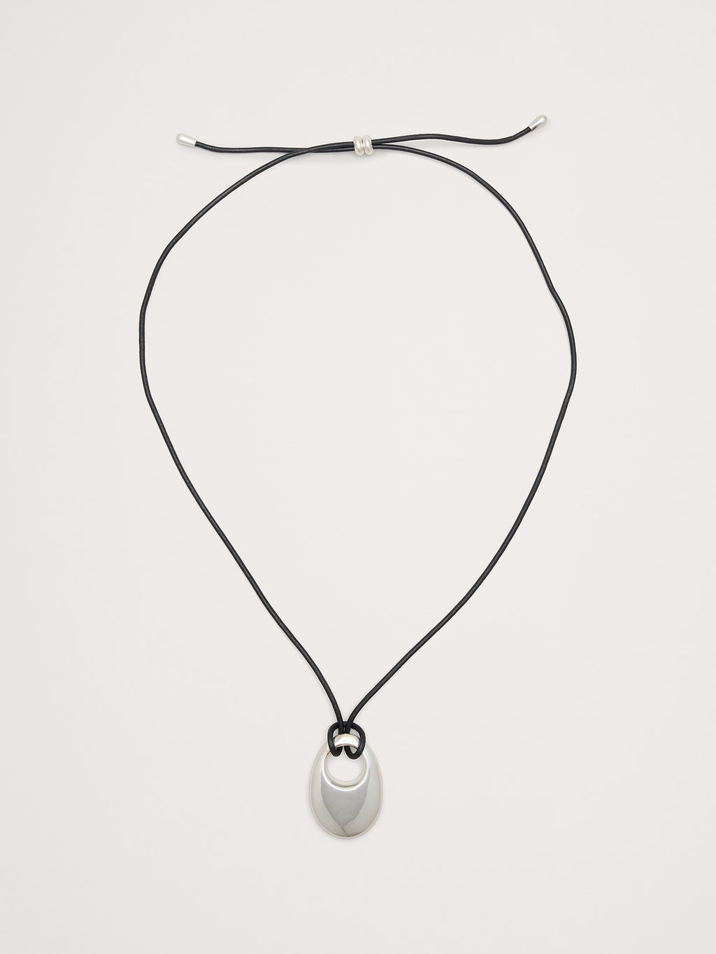 O-Ring Sculpted Necklace - Silver