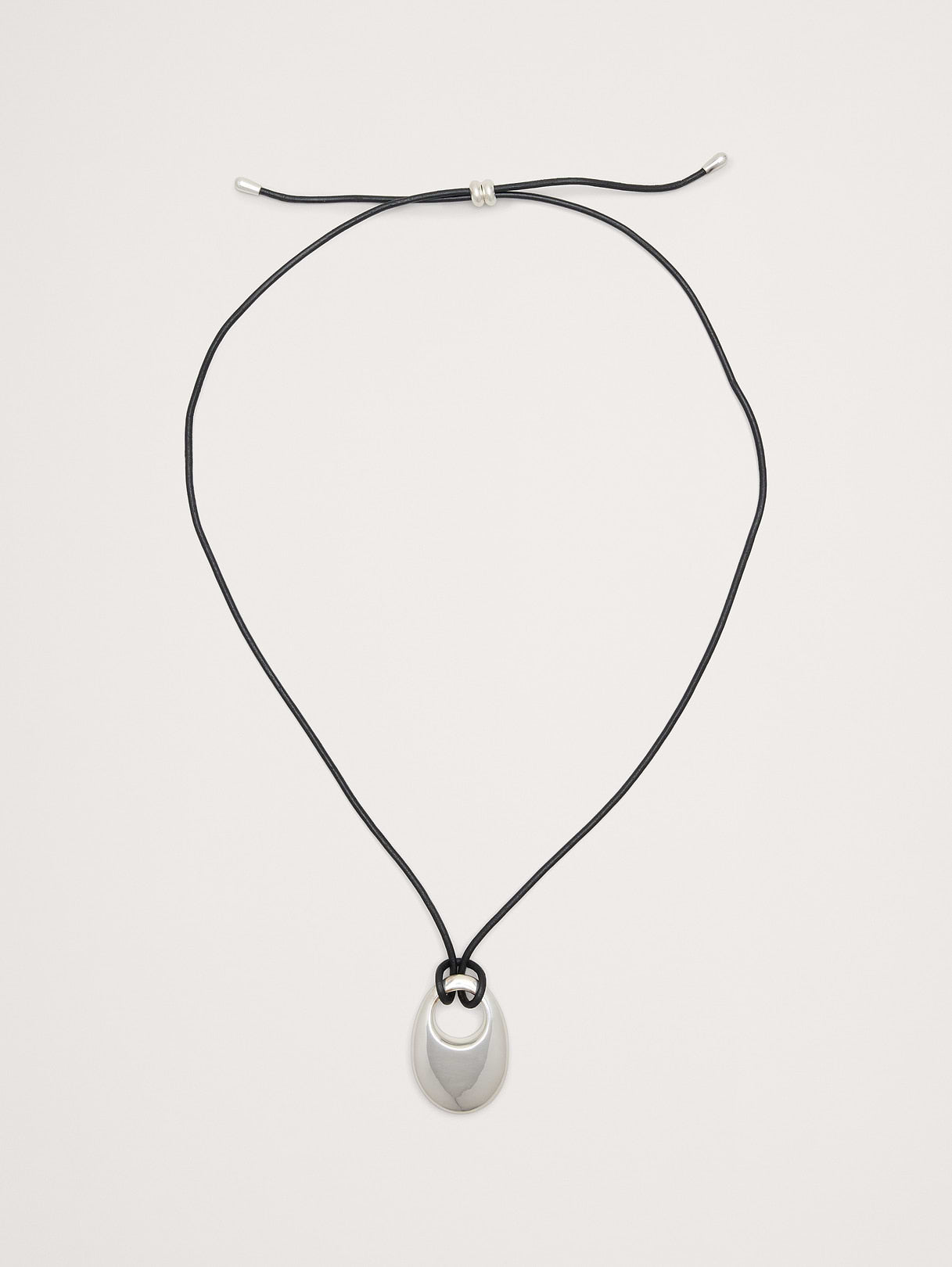 O-Ring Sculpted Necklace - Silver