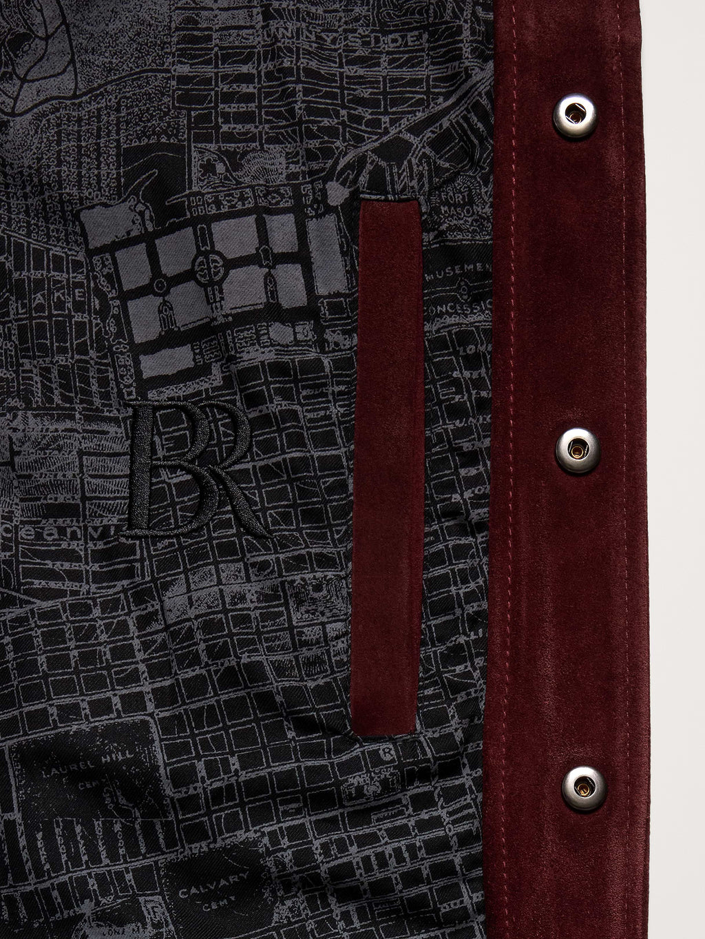 Oiled Suede Trucker Jacket - Classic Burgundy Red