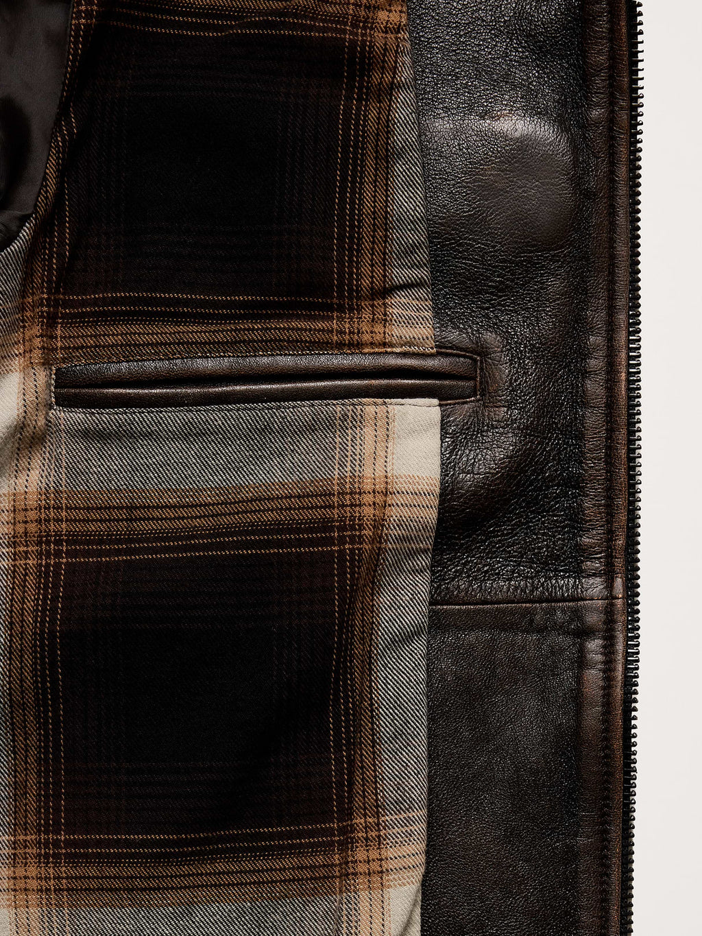 Leather Racing Jacket - Weathered Espresso Brown